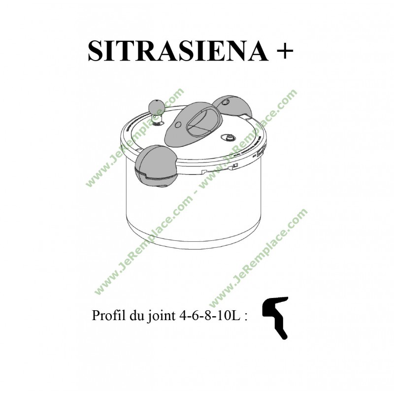 Joint autocuiseur Sitram Sitraforza Prima Squadra Sitrasiena 4-6-8-10  litres 3108831001481