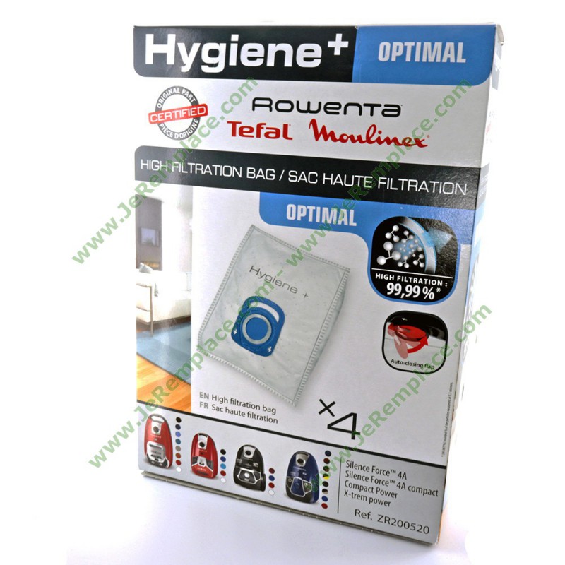 4 Sacs aspirateur Hygiène+ ZR200520