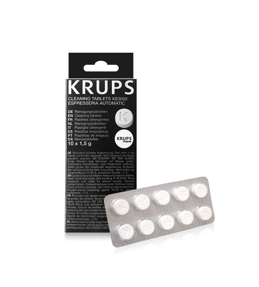 Krups - Pastilles détergentes (x10 1,5 g) pour machine à café