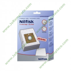 Sac d'aspirateur (x4) Nilfisk 128389187 pas cher - Sacs d'aspirateur -  Achat moins cher