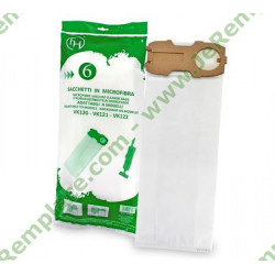 Boite de 6 sacs aspirateur en microfibre pour aspirateur Vorwerk VK120 à VK122