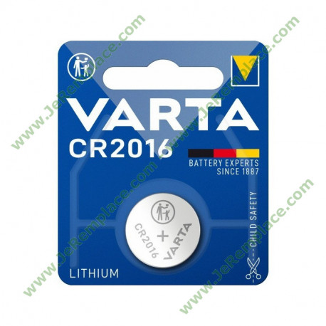 Pile Varta plate bouton Lithium CR2016 3 Volts